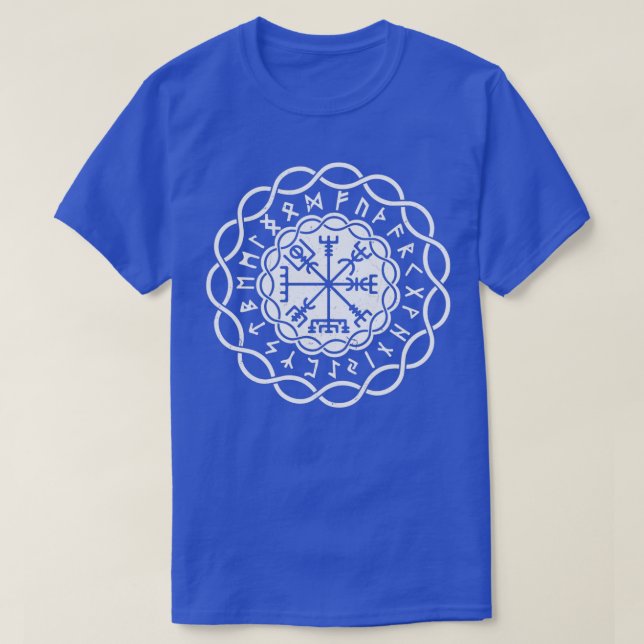 Viking compass Yggdrasil Viking T-Shirt (Design Front)