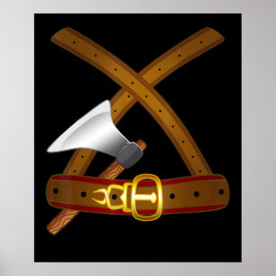 Viking Costume Halloween Belt Axe Easy Cosplay Out Poster