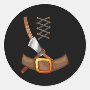 Viking Costume Halloween Trick Or Treating Inspire Classic Round Sticker
