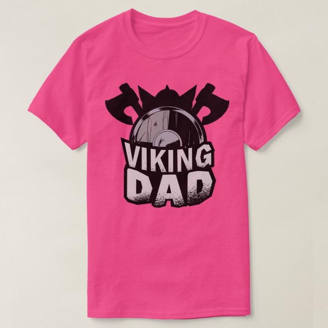 Viking Dad Vikings Daddy Vater Papa Father White D T-Shirt (Design Front)