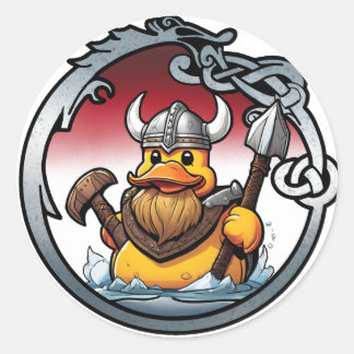 Viking duck sticker