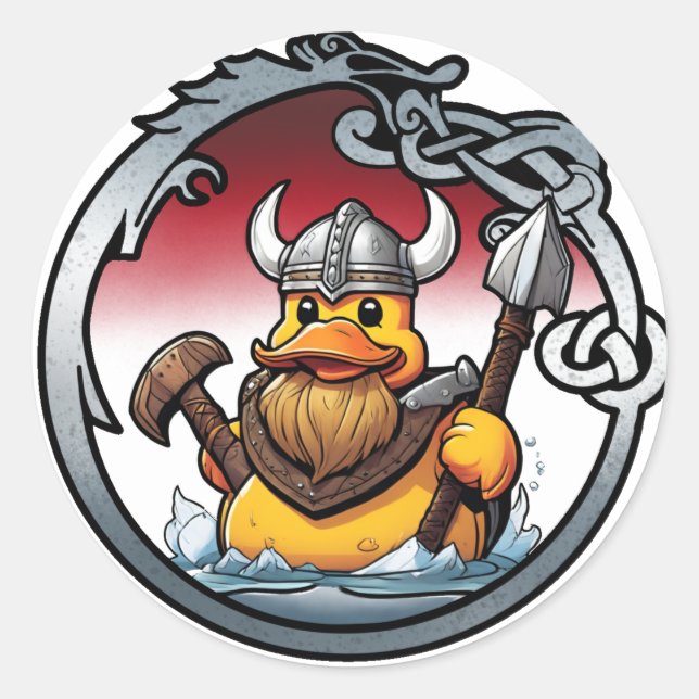 Viking duck sticker (Front)