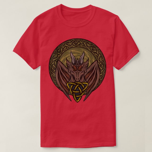 Viking Dungeon Norwegian Dragon Lover Celtic Drago T-Shirt (Design Front)
