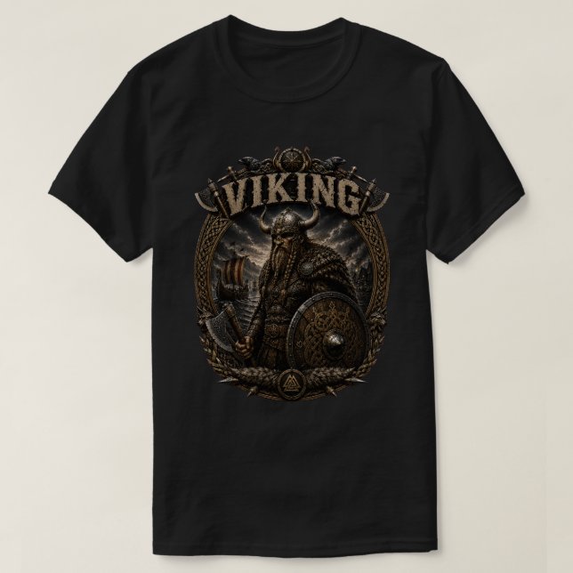 Viking Elite Warrior T-Shirt (Design Front)