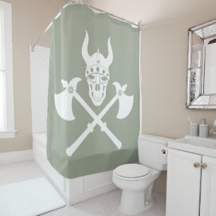 Viking emblem shower curtain