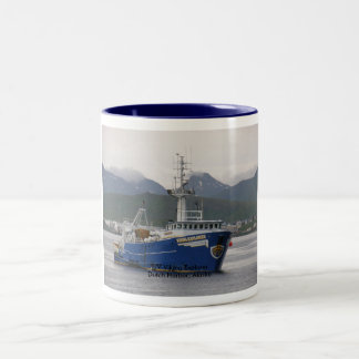 Viking Explorer, Fishing Trawler in Dutch Harbour Two-Tone Coffee Mug