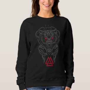 Viking Fenrir Monstrous Wolf Valknut Norse Mythol Sweatshirt