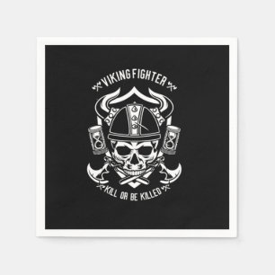 Viking Fighter Warrior Axe Skull Norse Mythology G Napkin