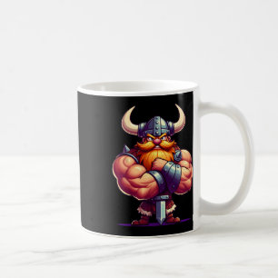 Viking Flexing Muscles Fan Lover Bodybuilding Gym  Coffee Mug