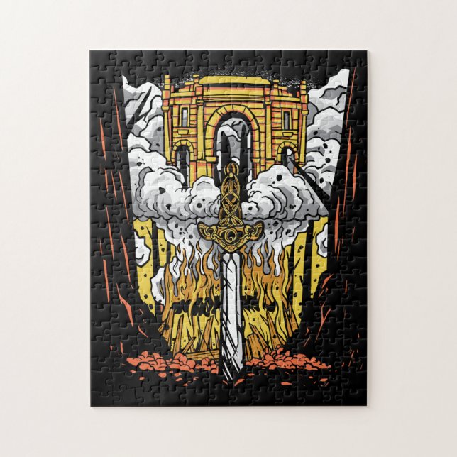 Viking Funeral Jigsaw Puzzle (Vertical)