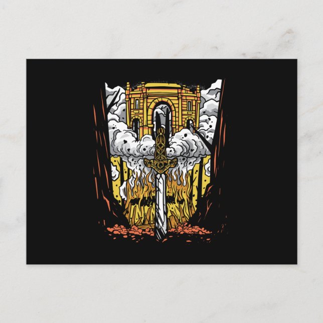 Viking Funeral Postcard (Front)