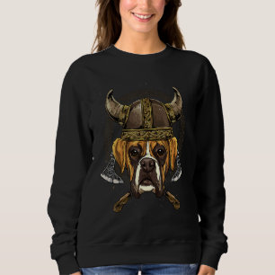 Viking German Boxer Dog Renaissance Norse Pagan Va Sweatshirt