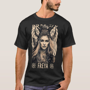 Viking Goddess Freya Shieldmaiden Celtic Mythology T-Shirt