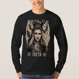 Viking Goddess Freya Shieldmaiden Celtic Mythology T-Shirt