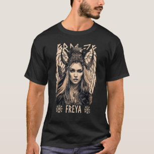 Viking Goddess Freya Shieldmaiden Celtic Mythology T-Shirt