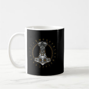 Viking Hammer Of thor And Rune Coffee Mug