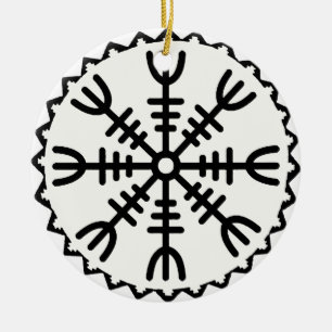 Viking Helm of Awe Ceramic Tree Decoration