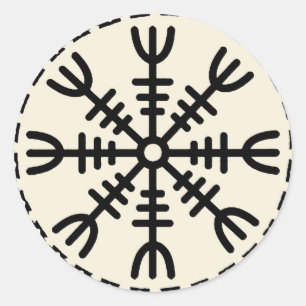 Viking Helm of Awe Classic Round Sticker