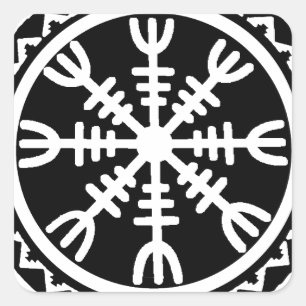 Viking Helm of Awe Square Sticker