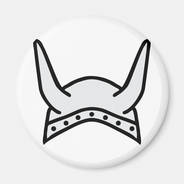 viking helmet icon magnet (Front)