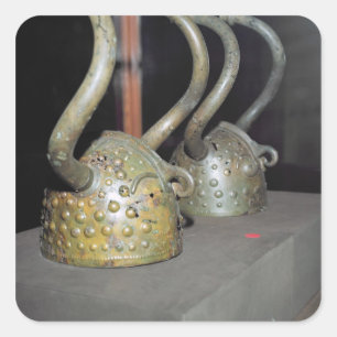 Viking helmet square sticker