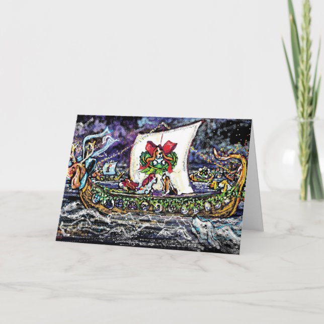 Viking Holiday Basset Card (Front)