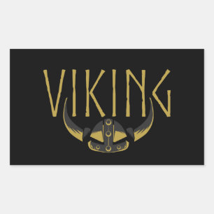 Viking Horned Helmet Stickers (Round)