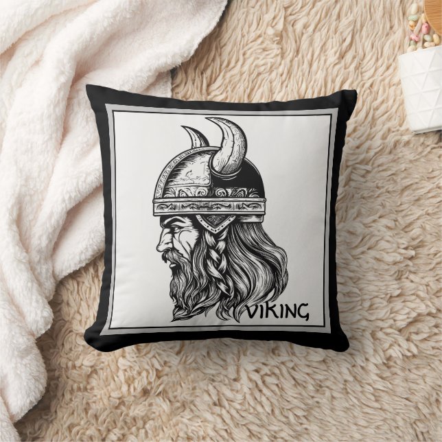 Viking in a helmet  cushion (Blanket)