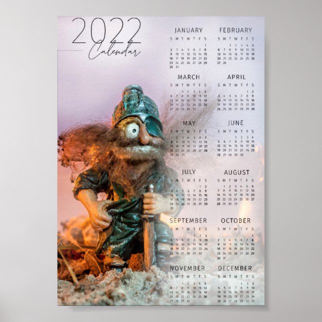 Viking inspired Calendar for 2022 Poster (Front)