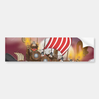 Viking Invasion Fleet Bumper Sticker