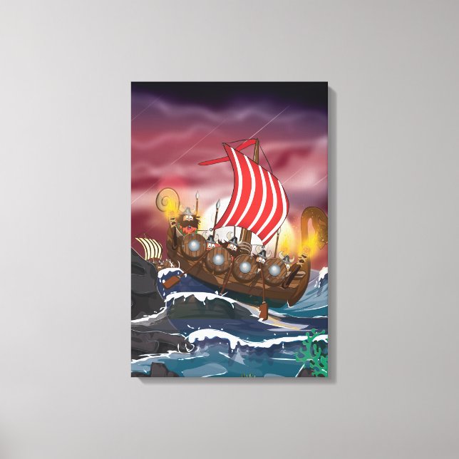 Viking Invasion Fleet Canvas Print (Front)