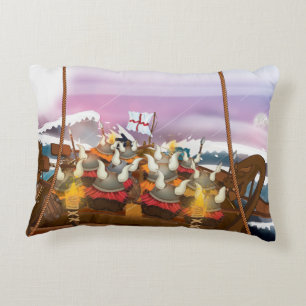 Viking Invasion Fleet Decorative Cushion