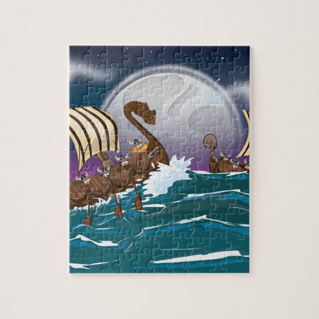 Viking Invasion Fleet Jigsaw Puzzle (Vertical)