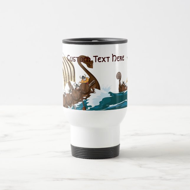Viking Invasion Fleet Travel Mug (Center)