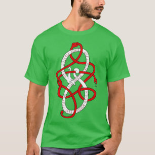 Viking knot work dragon with younger futhark runic T-Shirt