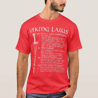 Viking Laws Scandinavian Warriors Sword Distressed T-Shirt