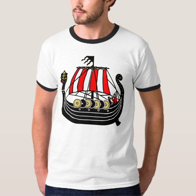 Viking Long Ship for Vikings Sailing Ship T-Shirt (Front)