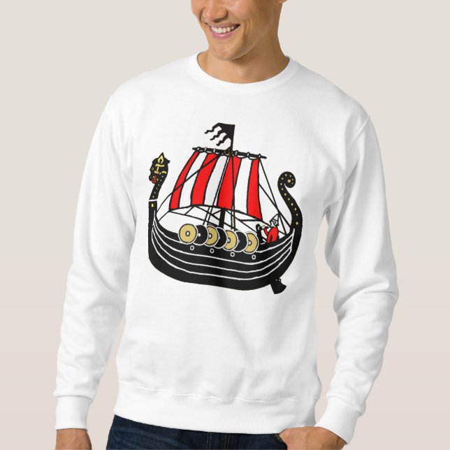 Viking Long Ship for Vikings Sweatshirt (Front)