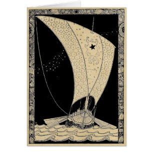 Viking Longship at Sea Note Card