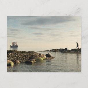 Viking Longship Homecoming Postcard