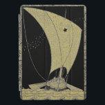 Viking Longship Sailboat Sepia iPad Pro Cover<br><div class="desc">Broad sails of an antique wooden Viking longboat powered by oars and the wind,  sailing in the open ocean under a star-filled night sky.</div>