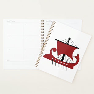 Viking Longship Silhouette Drakkar Ship  Planner