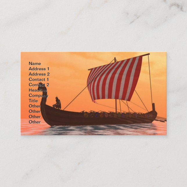 Viking Longship Ventures Business Card (Front)