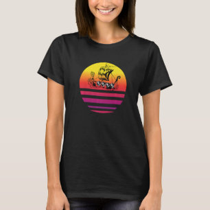 Viking Longship Vintage Retro Celtic Norse Nordic  T-Shirt