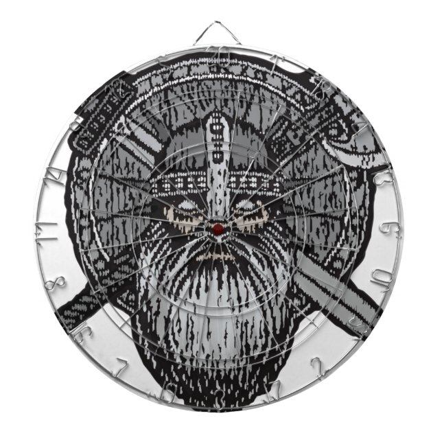 viking man germanic nordic norse runic dartboard (Front)