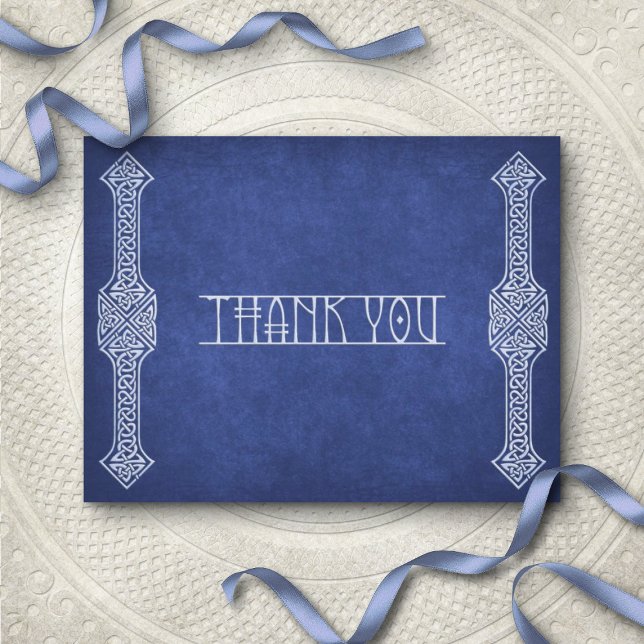 Viking Medieval Leather Wedding Thank You Card (Creator Uploaded)