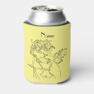 Viking Mermaid Warrior Thunder_Cove Can Cooler