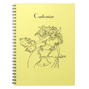 Viking Mermaid Warrior Thunder_Cove Notebook