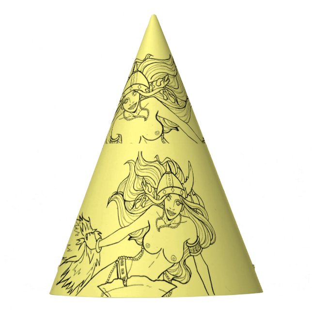 Viking Mermaid Warrior Thunder_Cove Party Hat (Front)