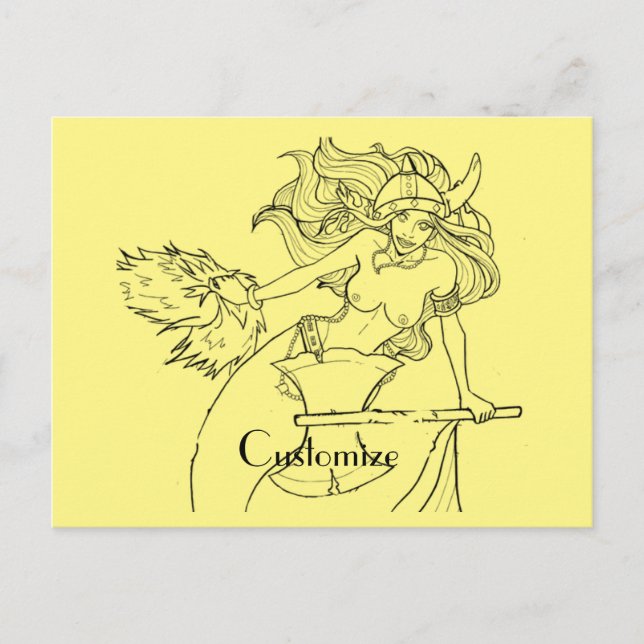 Viking Mermaid Warrior Thunder_Cove Postcard (Front)